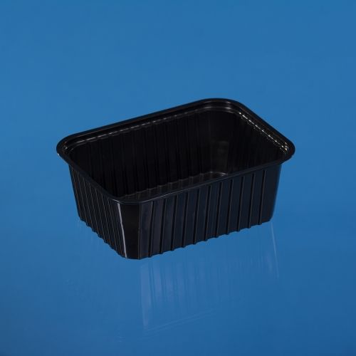 RECNTAGULAR PP CONTAINER 187/137 - 1000 ML BLACK