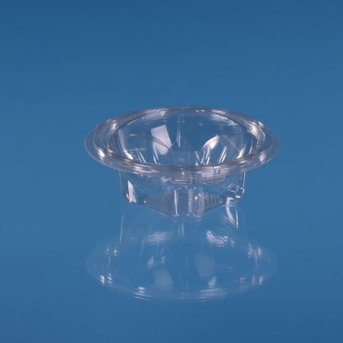 ROUND PET HINGED LID CONTAINER 375 ML