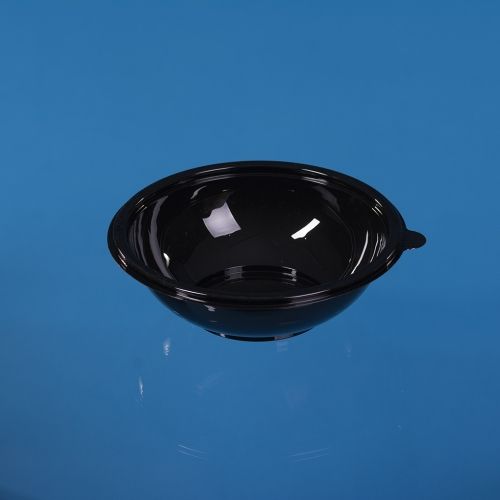 PET PREMIUM ROUND SALAD CONTAINER ( РВ 1000 ML ) BLACK
