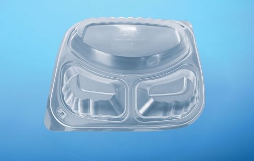PP RECTANGULAR LID 2 COMPARTMENTS