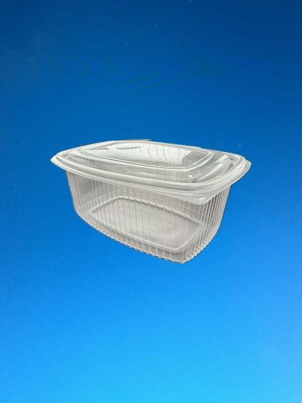 OVAL PP HINGED LID CONTAINER 1000ML