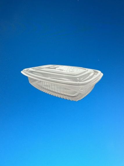 OVAL PP HINGED LID CONTAINER 1000ML