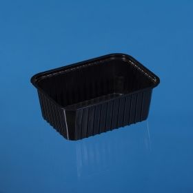 RECNTAGULAR PP CONTAINER 187/137 - 1000 ML BLACK