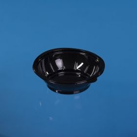 PET ROUND SALAD CONTAINER 500 ML BLACK   ( В 48 ) 