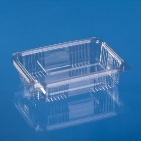 PET RECTANGULAR HINGED LID CONITAINER 1500 ML