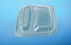 PP RECTANGULAR LID 2 COMPARTMENTS