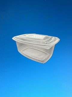 OVAL PP HINGED LID CONTAINER 1000ML
